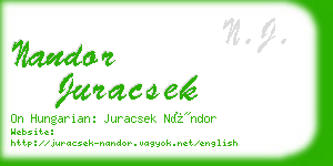 nandor juracsek business card